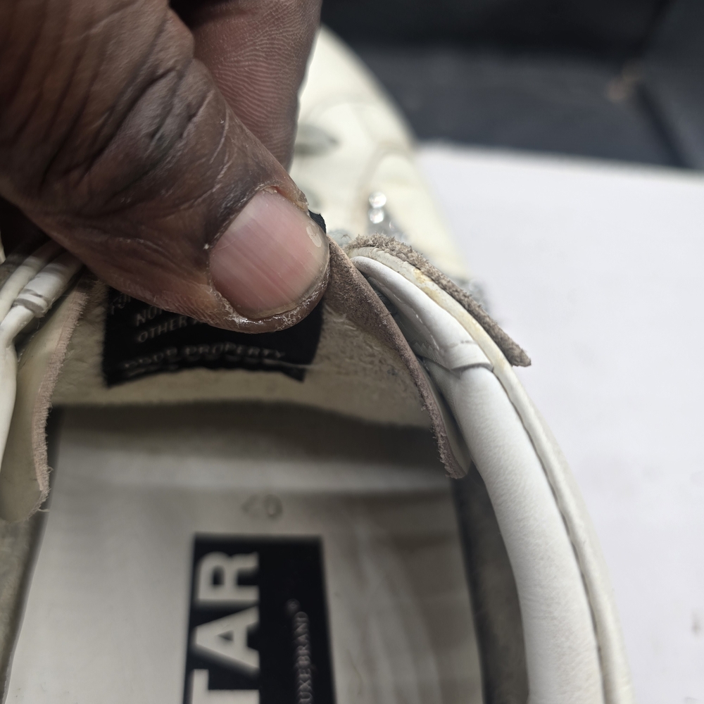 Golden Goose White and Pink‎ Sneakers with Silver Accents Women Size 8 - Picture 6 of 8